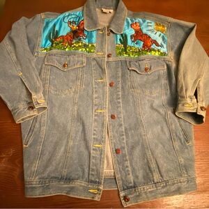 Denim Jacket with Western Embroidery